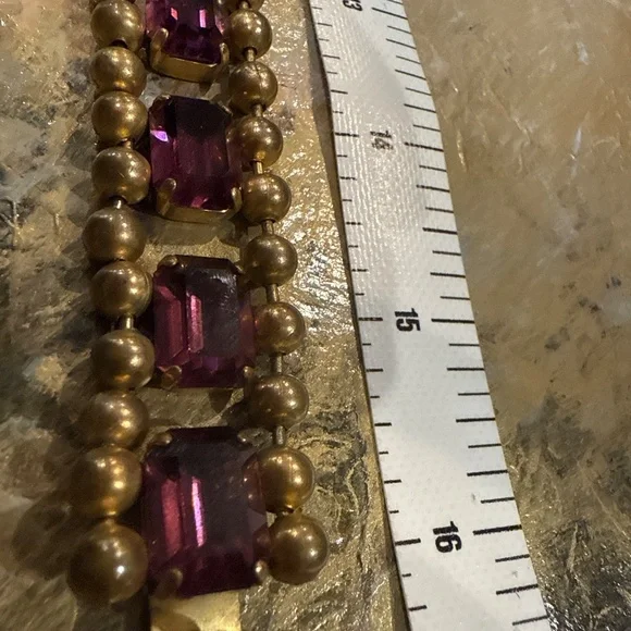 Art Deco amethyst glass necklace - Picture 13 of 14